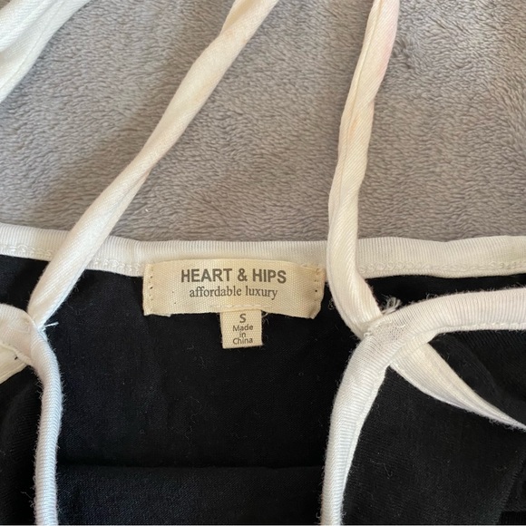 Heart & Hips black and white mini bodycon dress size S - Picture 3 of 4